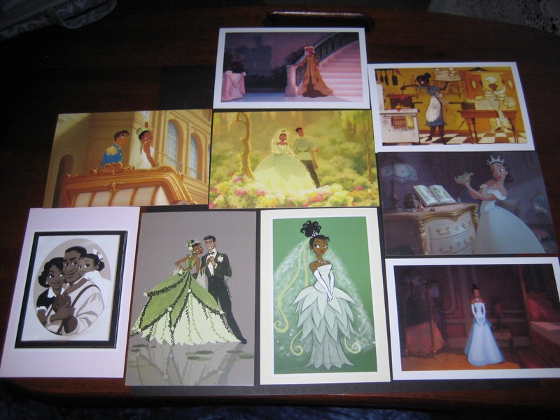 9 UNUSED 2017 Disney Princess & The Frog Postcards