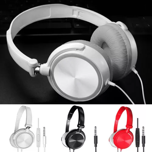 3.5mm Wired Headphone Over Ear Headset Bass HiFi Sound Music Stereo Earphone Lot - Picture 2 of 17