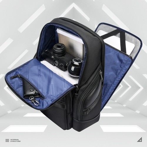 BOPAI Luxury leather waterproof Anti-Theft USB charge Business Laptop Backpack - Picture 5 of 12