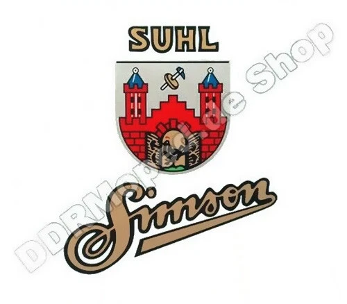 Aufkleber Simson SR1 SR2 SR2E AWO Tank Kotflügel Suhler Wappen original Motiv