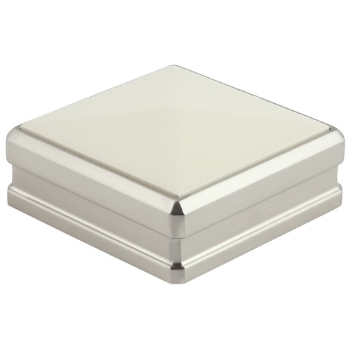 Solution Newel Cap 90mm Chrome/Nickel & Walnut Oak Hemlock White Primed