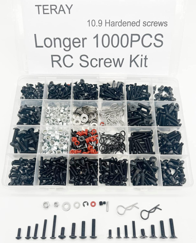 600 Pcs Universal RC Screw Kit Screws Assortment Set, Hardware Fasteners for Tra - Picture 1 of 12