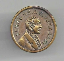 Orig Democrats U.S. & Southern Veterans Ass'n Brass Button Stud ANDREW JACKSON 