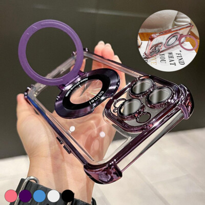 For IPhone 15 Pro Transparent Case With Camera Lens Protector, Compatible With MagSafe, Built-in - Foto 7
