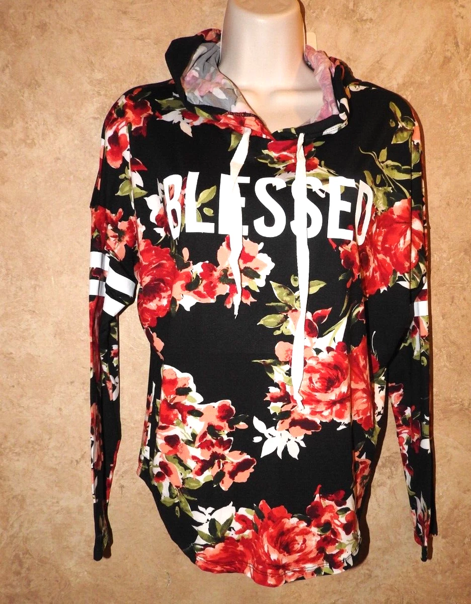 Blessed hoodie with roses cheap