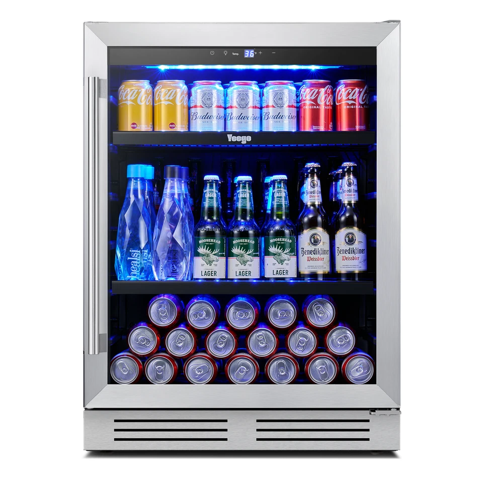 Yeego 24" Beverage Refrigerators Fridge Freestanding/Built-in Beer Soda Drink - Image 2 of 4