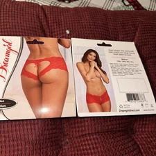 Dreamgirl Women's Panty, Red, Size Medium IA9P