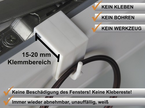 Fensterhaken Dekohaken Fensterklipp, weiß oder transparent, verschiedene Größen - Picture 3 of 17
