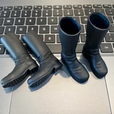 2 Pairs 1/6 German WWII Soldier Military Boots HOLLOW For 12''Male Action Figure