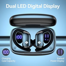 Ear Buds Wireless Earbuds Bluetooth Headphones with 80 H Playtime LED Display