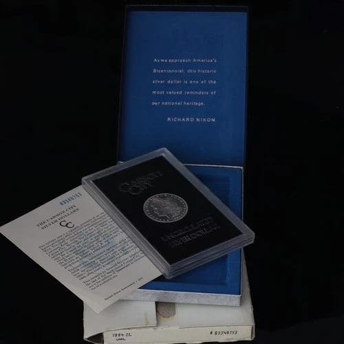 1884-CC $1 GSA Uncirculated Morgan Silver Dollar with Boxes and COA Paper