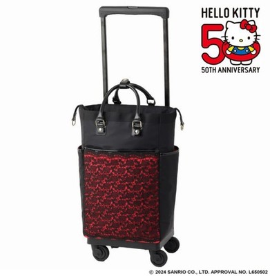 Hello Kitty Roller Bag Trolley bag Swany Chikazawa Race With seat BK & RD T2
