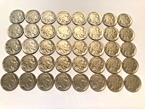 Buffalo Nickel Roll of 40 Coins Full Dates
