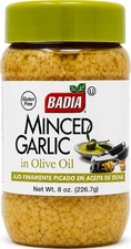 Badia Minced Garlic 8 oz in Olive Oil for Pasta, Sauces, Marinades  Cooking