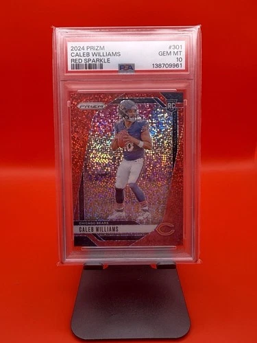 2024 Panini Prizm Caleb Williams #301 Red Sparkle