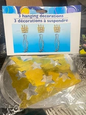 3 gold silver Hanging Decorations birthday cake 988693 1204 (M2)