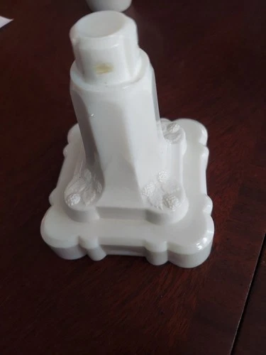1870s EAPG Hobbs Brockunier Blackberry Milk Glass Oil Lamp base
