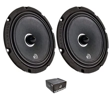 8" 140 Watts RMS 4-Ohm Mid-Range Shallow Mount Speakers Pair Massive Audio
