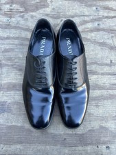 PRADA Saffiano Leather Oxford Dress Shoes - 2EB182 - Black - USED
