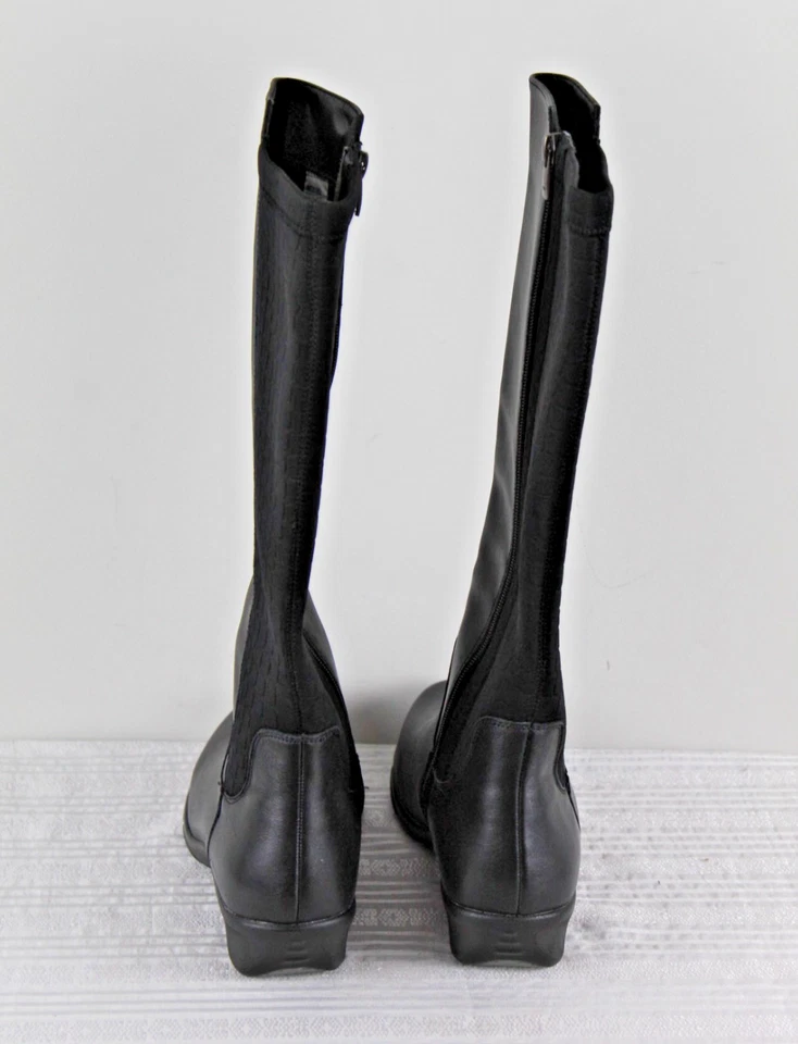 Bota de cuero Propet West hasta la rodilla para mujer 8,5 negra nueva sin caja Foto 4 de 4