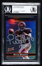 BAS 2000 Bowman's Best 97/1499 Peter Warrick #129 Authentic Auto 3c7