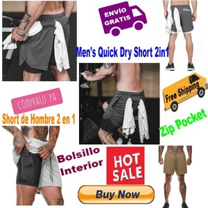 SPECIAL Pantalones Cortos de Hombre para Correr 2 en 1 Bolsillos de  Seguridad | eBay
