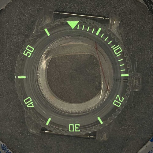 Cassa orologio plastica trasparente 40 mm adatta per NH35/NH36 parte riparazione movimento orologio - Foto 7 di 7