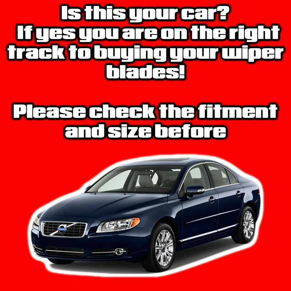 VOLVO S80 2006-2016 SPECIFIC FIT FRONT WINDSCREEN WIPER BLADES 26"20" SEINTECH - Image 2 of 4