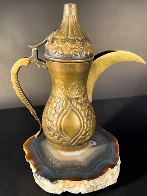 Antique Handmade Middle Eastern Arabic Copper Dallah Coffee Pot