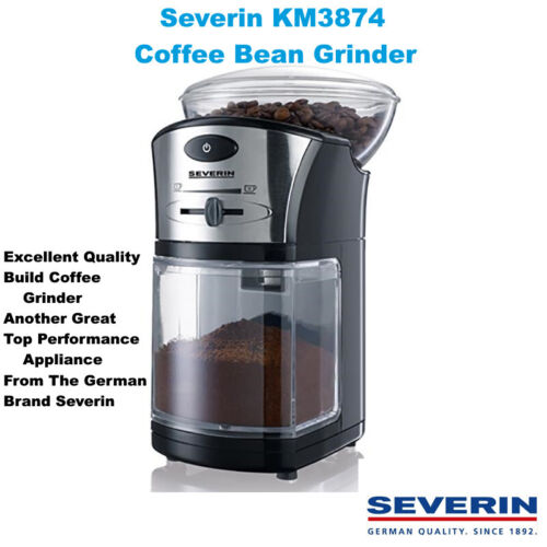 Severin Electric Filter Coffee Grinder 100g Adjustable Level KM3874 Black/Silver