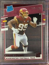 Chase Young Rookie Card #RR-CY Donruss Clearly Washington Football RC /199 SSP