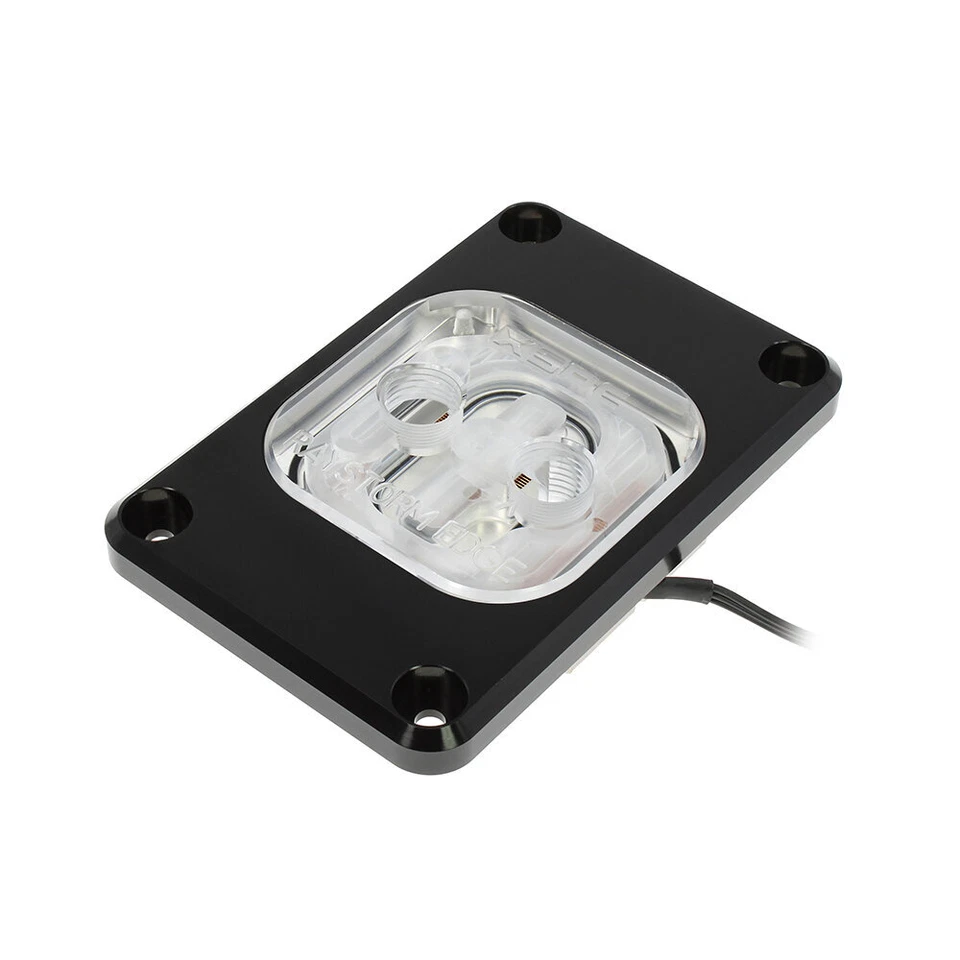 XSPC RayStorm EDGE CPU Water Block, AMD/AM4/AM5, Addessable RGB, Black - Image 2 of 4