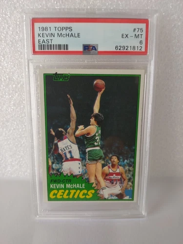 1981 TOPPS BASKETBALL EAST #75 KEVIN McHALE RC HOF "BOSTON CELTICS" PSA 6 🏀🏀