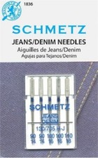 Schmetz 1836 Jeans Denim Sewing Machine Needle Size Assorted 130/705H-J