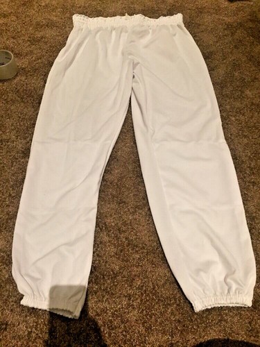 VKM adulto bianco BASEBALL/SOFTBALL Pantaloni Elastico Pull-up tasca  interna NUOVO | eBay