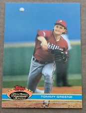 1991 Topps Stadium Club Tommy Greene Philadelphia Phillies #549