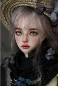 Handmade Nude Resin Ball Jointed 1/4 FID BJD Doll Face Makeup Eyes Collect Gifts