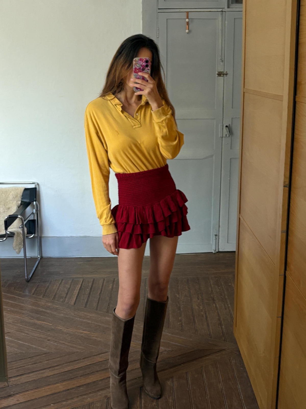 polo vintage Yves Saint Laurent manica lunga Diffusion Hommes 100% cotone