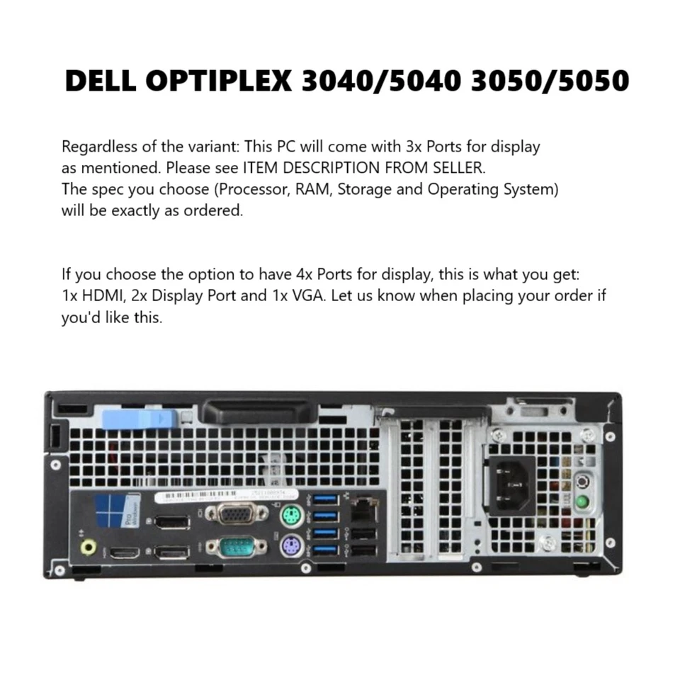 Dell OptiPlex 5050 5040 SFF Intel i7-7th gen 2TBSSD 64GB RAM Desktop HDMI 4K VAT - Image 2 of 4