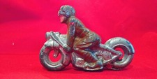 Vintage 1930s Barclay MANOIL Soldier w Goggles Motorcycle Toy Harley Indian