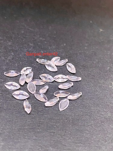 Natural Rose Quartz Faceted Marquise Cut 6x3 MM Calibrated Size Loose Gemstone E - Picture 2 of 7