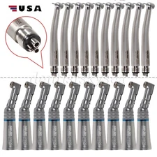 1-10 Dental High Speed Turbine 4H Push/ Low Speed Handpiece Contra Angle Latch