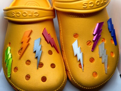 3D printed Croc Lightening Bolt Charm/Jibbitz, great gifts