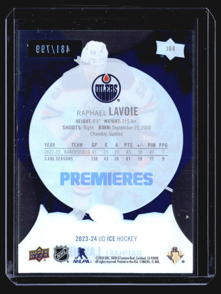 2023-24 Upper Deck Ice Premieres Hunter Mckown #188 /799 - Image 2 of 2