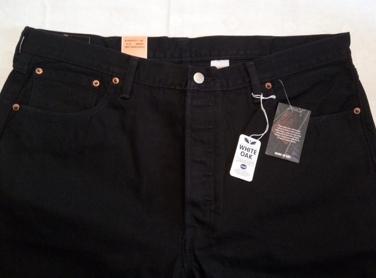Levi's 501 Jeans Black W40 L30 White Oak Cone Mills Made in Levi's 501 Jeans Black W40 L30 White Oak Cone Mills Made in