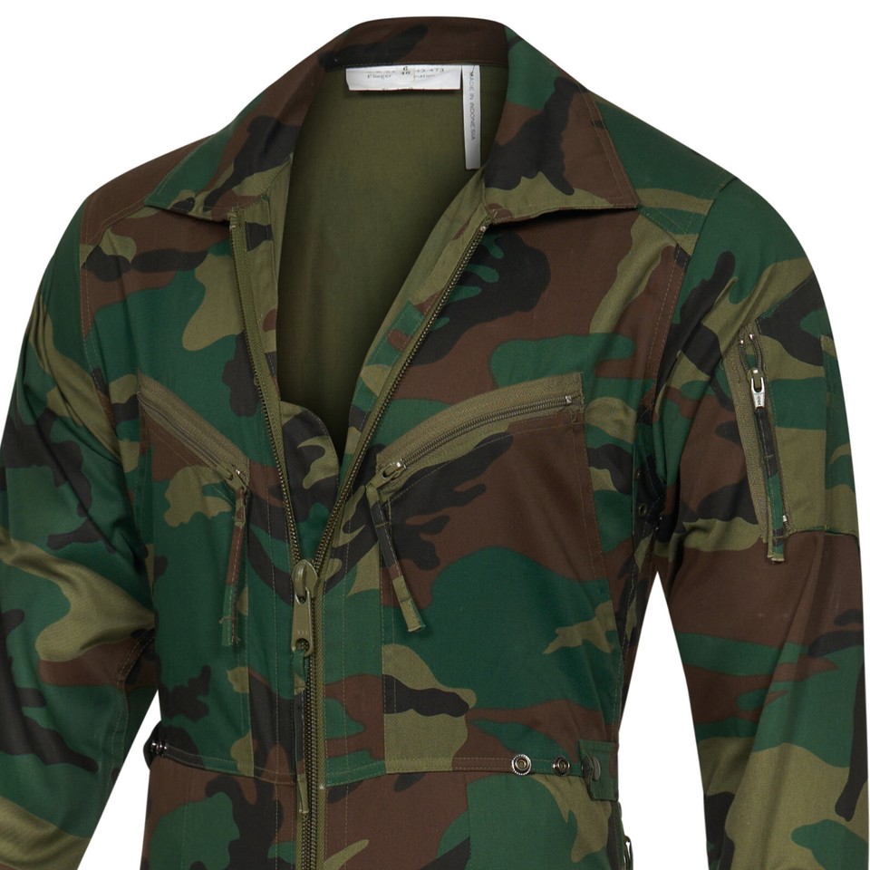 Olive Green Military Pilot Flight Jumpsuit – Zip-Up Boiler Coverall | US Army Style | Unissued Condition 9 thumbnail image