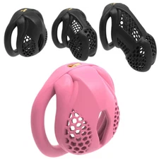 2025 Beehive Pro Breathable Cage Male Chastity Device Mini Lock  2Type Rings Man