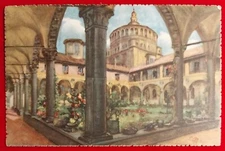 POSTCARD MILAN CHURCH OF S. MARIA DELLE GRAZIE COURTYARD 1933 (C 70)