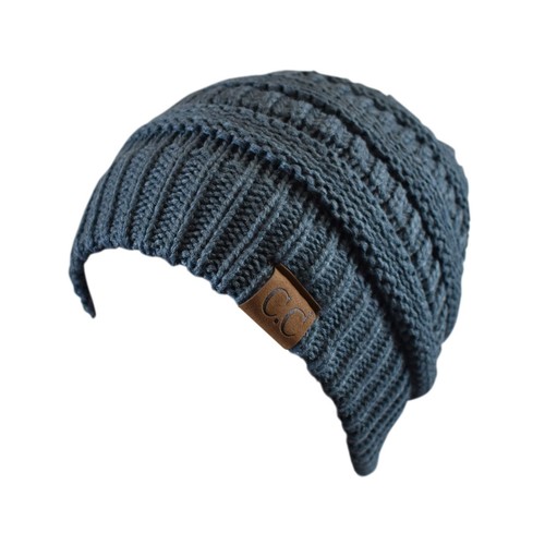 CC Beanie Women's FLEECE LINED Chunky Soft Stretch Cable Knit Warm Fuzzy Beanie - Picture 103 of 110