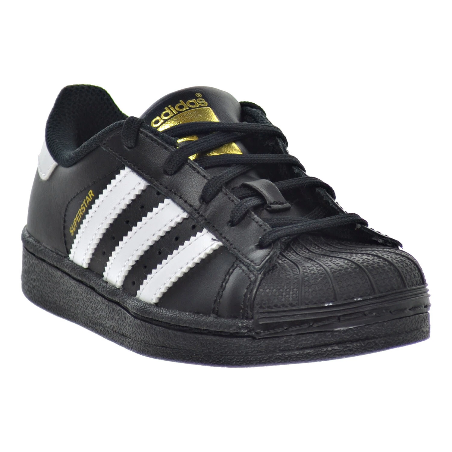 PANTOFOLA D’ORO Adidas Originals Ragazzi Adidas Originals Superstar nero bianco oro*TAGLIA 12*